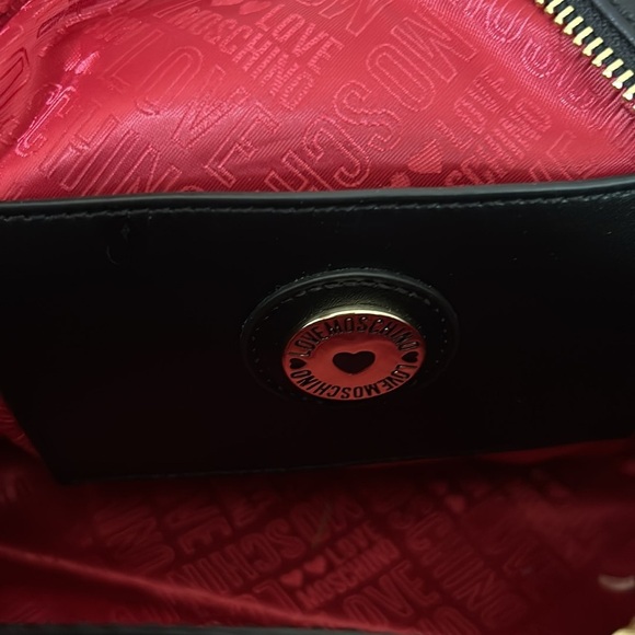 Love Moschino BORSA Matt Black Mini Backpack With Gold Heart Studs Logo main image 16